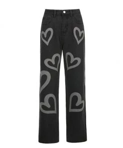 Own Saviour Pants Heart Graffiti Jeans