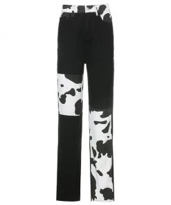 Own Saviour Cow Patchwork Jeans Pants