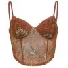 Own Saviour Brown Leaf Mesh Crop New In