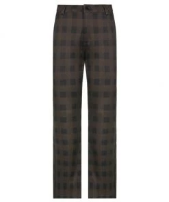 Own Saviour Brown Black Straight Plaid Pants