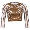 Own Saviour Tees + Tops Brown Heart Tie Dye Crop
