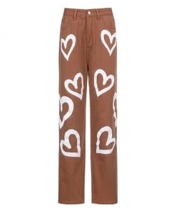Own Saviour Pants Heart Graffiti Jeans