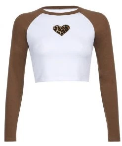 Own Saviour Colour Leopard Heart Raglan Cro