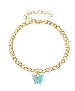 Own Saviour Accessories Butterfly Dangle Ankle Chain