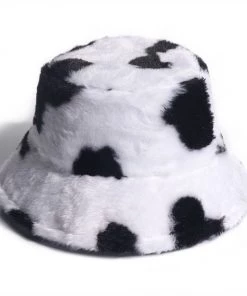 Own Saviour Faux Fur Cow Bucket Hat