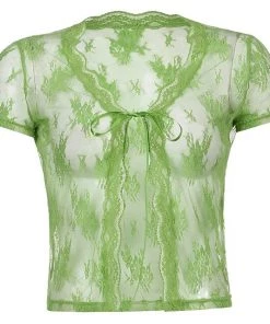 Own Saviour Tees + Tops Lace Mesh Crop