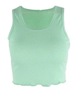 Own Saviour Green Ruffles Crop