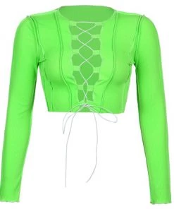 Own Saviour Contrast Tie Up Crop New In