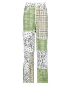 Own Saviour Plaid Paisley Bandana Patchwork Pants