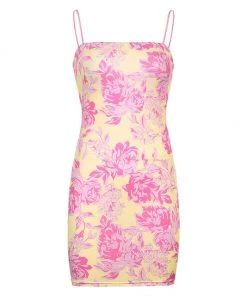Own Saviour Hawaii Yellow Floral Mini Dress