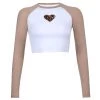 Own Saviour BWN Leopard Heart Raglan Crop Tees + Tops