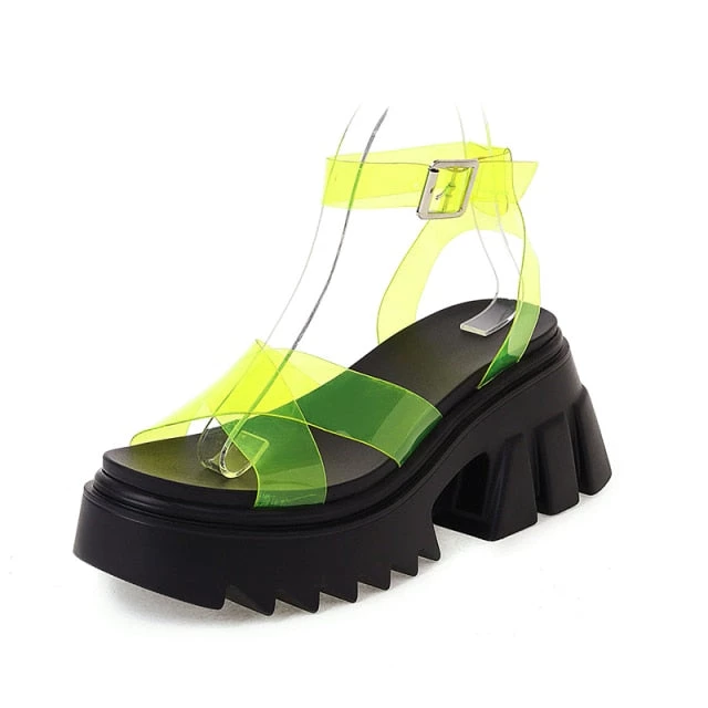 Own Saviour PVC Strap Platform Sandals 3 Own Saviour PVC Strap Platform Sandals