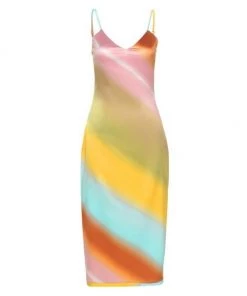 Own Saviour Colour Stripe Midi Dress