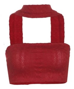 Own Saviour Knitted Halter Crop