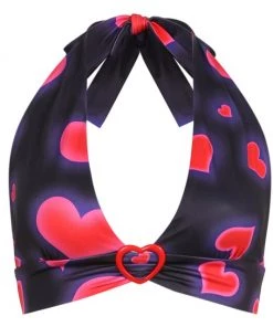 Own Saviour New In Heart Tie Halter Bra Crop