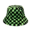 Own Saviour New In Plaid Faux Fur Bucket Hat