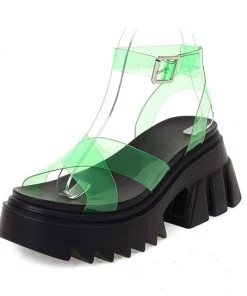 Own Saviour PVC Strap Platform Sandals