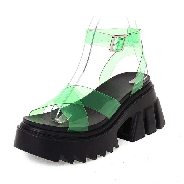 Own Saviour PVC Strap Platform Sandals 1 Own Saviour PVC Strap Platform Sandals