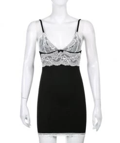 Own Saviour Dresses + Sets B+W Lace Trim Mini Dress