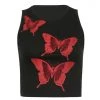 Own Saviour Black Butterfly Tank Crop New In