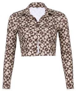 Own Saviour Brown Polka Flower Shirt New In