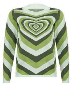 Own Saviour Green Heart Sweater