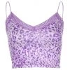 Own Saviour Colour Leopard Frill Cami Crop