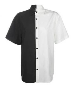 Own Saviour Long Monochrome Splice Shirt