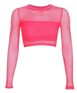 Own Saviour Neon Block Mesh Crop