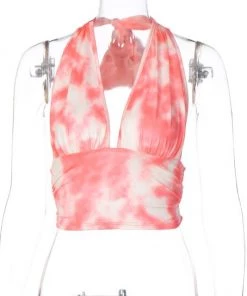 Own Saviour Peach Tie Dye Halter