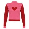 Own Saviour New In Pink Heart Ribbed Sweater