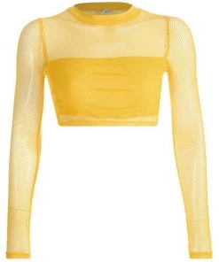 Own Saviour Neon Block Mesh Crop