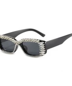 Own Saviour Rhinestone Rectangle Shades