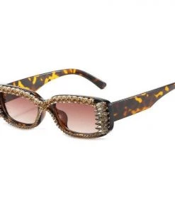 Own Saviour Rhinestone Rectangle Shades