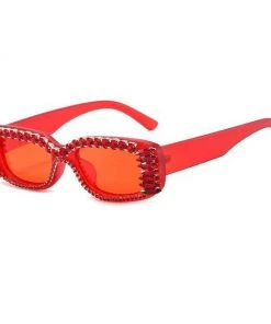 Own Saviour Rhinestone Rectangle Shades